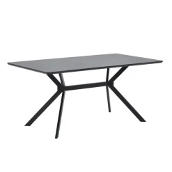 Eettafels<WOOOD Eettafel Bruno Zwart - 160x90 cm