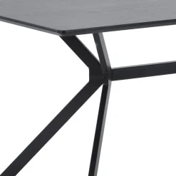 Eettafels<WOOOD Eettafel Bruno Zwart - 160x90 cm