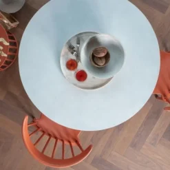 Eettafels<WOOOD Eettafel Damon Wit - Ø 100 cm