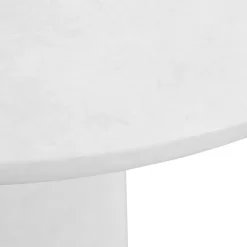 Eettafels<WOOOD Eettafel Damon Wit - Ø 100 cm