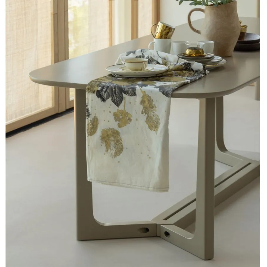 Eettafels<WOOOD Eettafel Ferion Mud - 180x90 cm