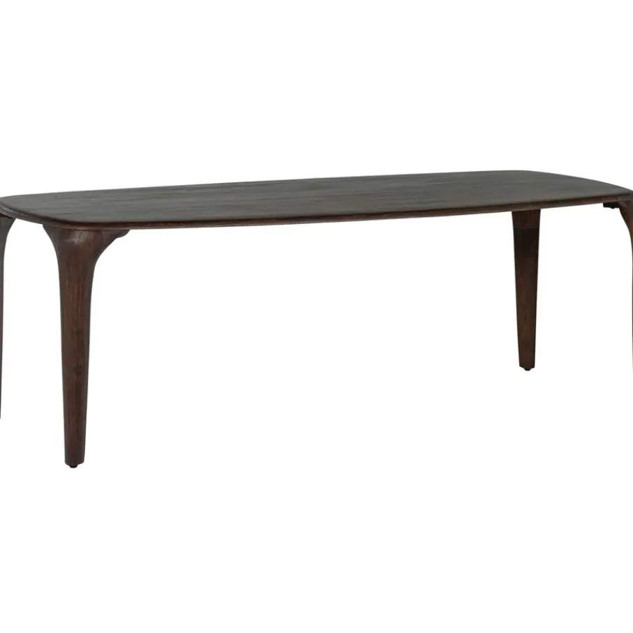 Eettafels<WOOOD Eettafel Fiore Donkerbruin - 230x95 cm