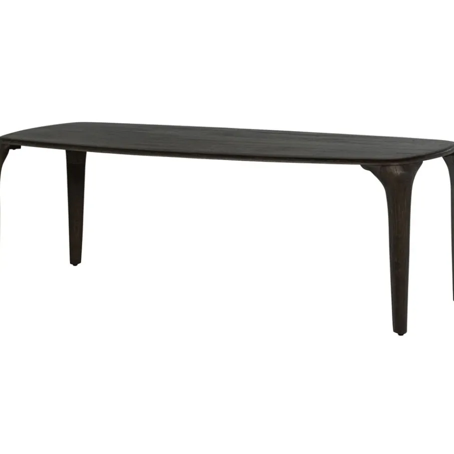 Eettafels<WOOOD Eettafel Fiore Donkerbruin - 230x95 cm
