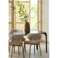 Eettafels<WOOOD Eettafel Fiore Donkerbruin - 230x95 cm