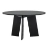 Eettafels<WOOOD Eettafel Fries Zwart - Ø 90 cm