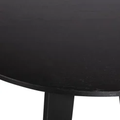 Eettafels<WOOOD Eettafel Fries Zwart - Ø 90 cm