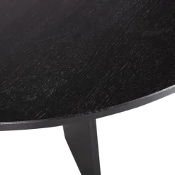 Eettafels<WOOOD Eettafel Fries Zwart - Ø 90 cm