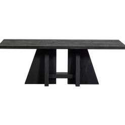 Eettafels<WOOOD Eettafel Kean Zwart - 220x100 cm