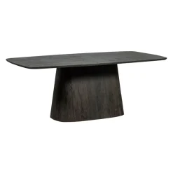 Eettafels<WOOOD Eettafel Leah Donkerbruin - 200x105 cm