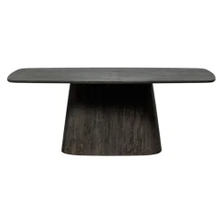 Eettafels<WOOOD Eettafel Leah Donkerbruin - 200x105 cm