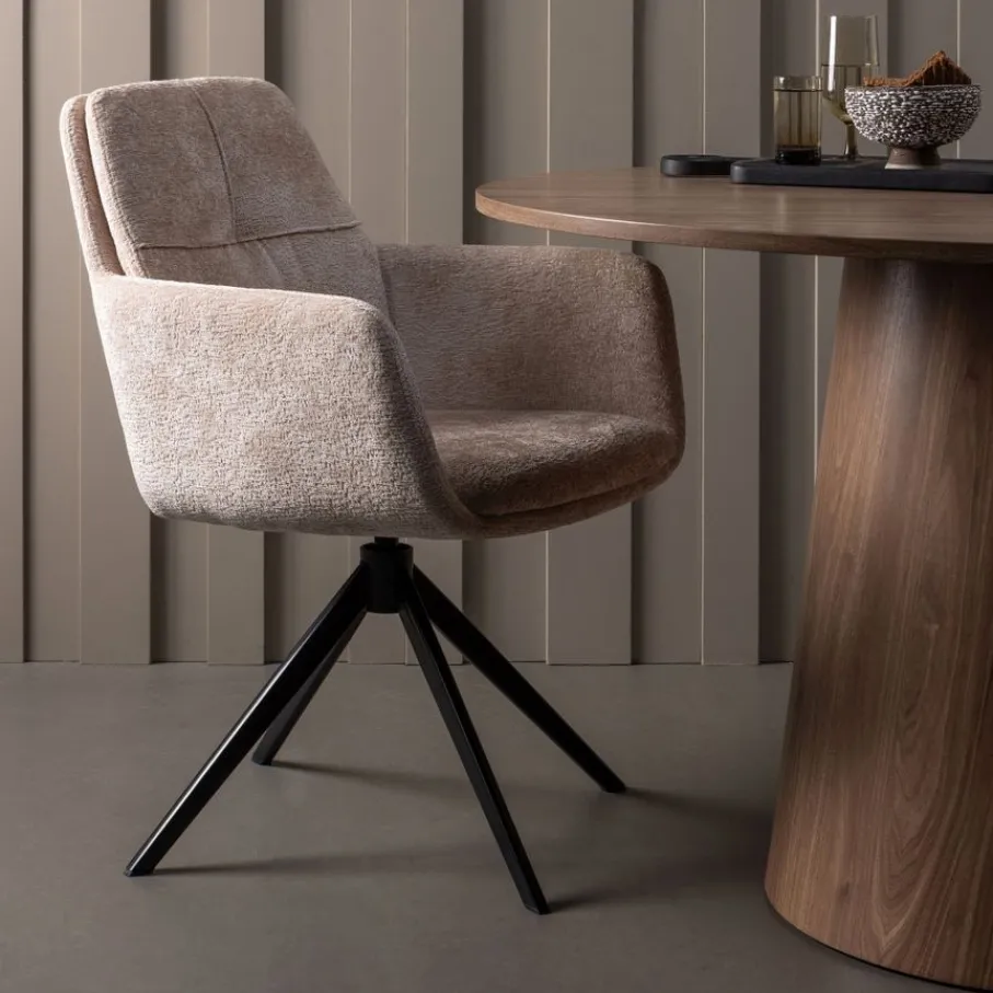 Eettafels<WOOOD Eettafel Maan Bruin - Ø 120 cm