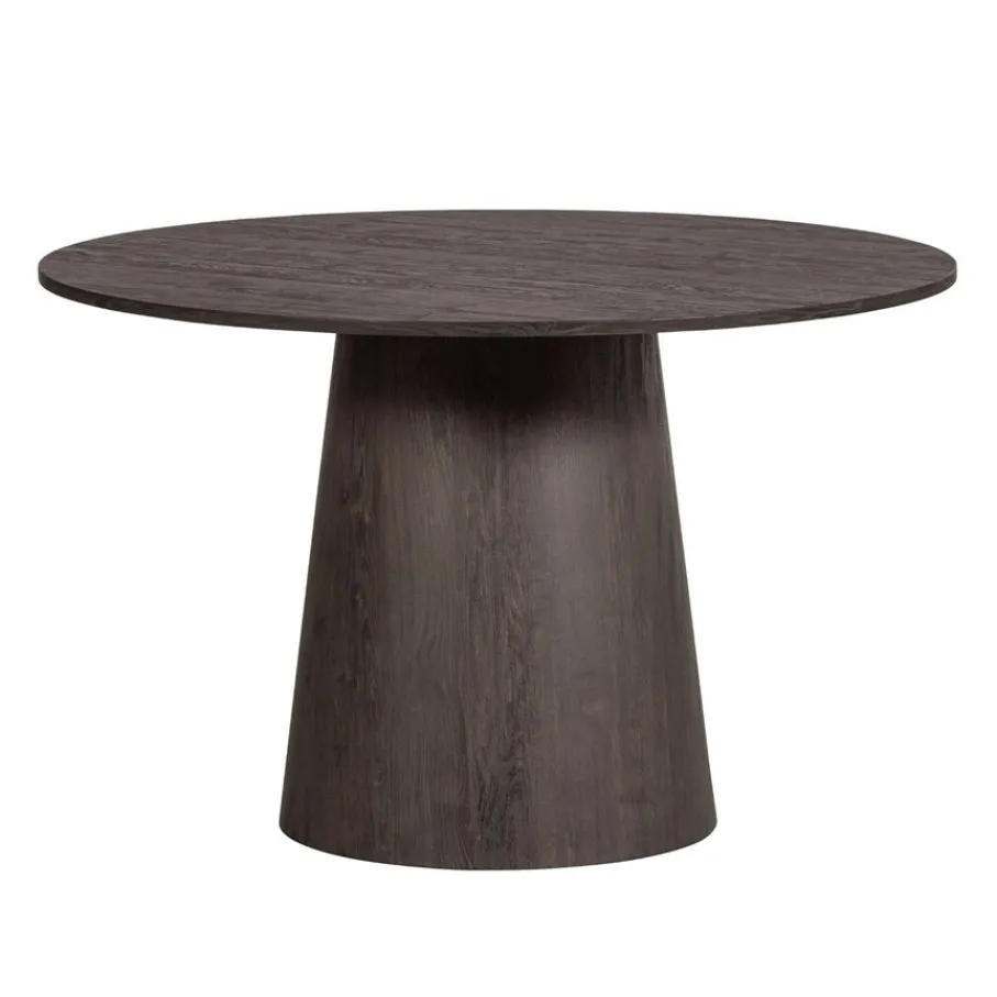 Eettafels<WOOOD Eettafel Maan Donkerbruin - Ø 120 cm