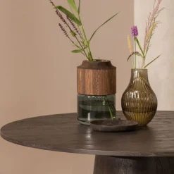 Eettafels<WOOOD Eettafel Maan Donkerbruin - Ø 120 cm