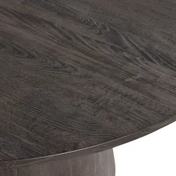 Eettafels<WOOOD Eettafel Maan Donkerbruin - Ø 120 cm