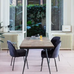 Eettafels<WOOOD Eettafel Rhombic Bruin - 220x90 cm