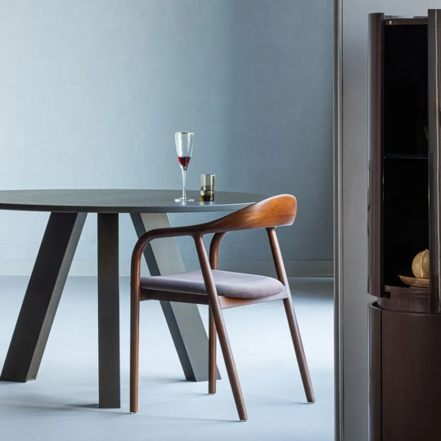 Eettafels<WOOOD Eettafel Rhonda Middenbruin - Ø 129 cm