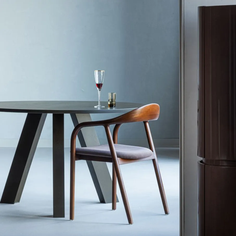 Eettafels<WOOOD Eettafel Rhonda Middenbruin - Ø 129 cm