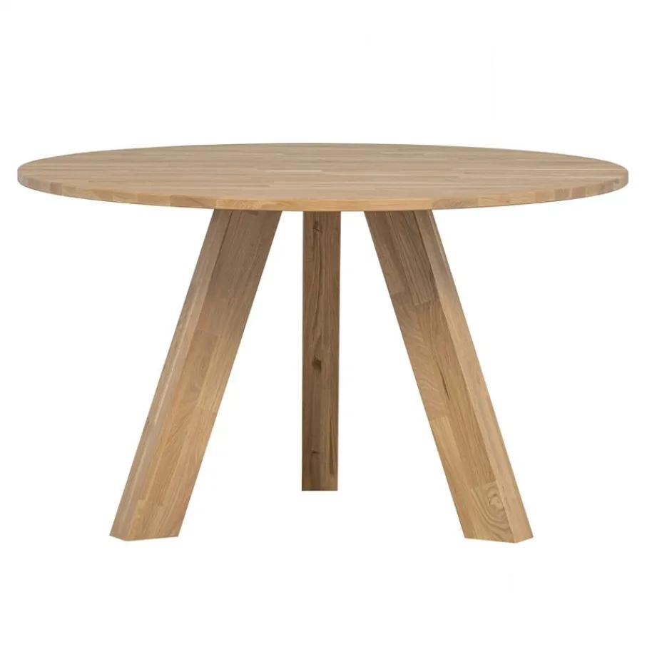 Eettafels<WOOOD Eettafel Rhonda Naturel - Ø 129 cm