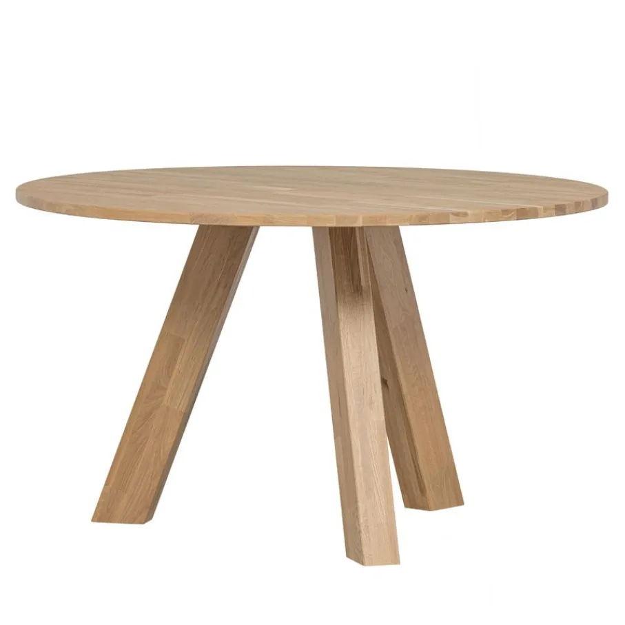Eettafels<WOOOD Eettafel Rhonda Naturel - Ø 129 cm