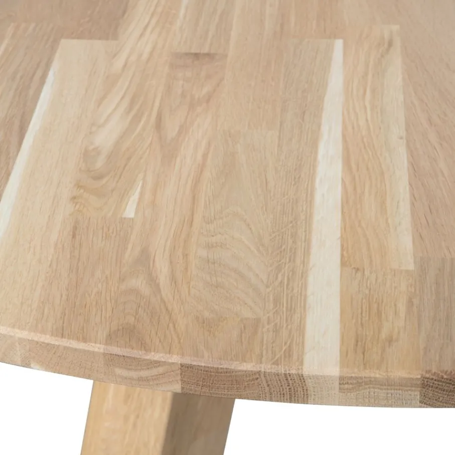 Eettafels<WOOOD Eettafel Rhonda Naturel - Ø 129 cm