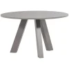 Eettafels<WOOOD Eettafel Rhonda Warm Grijs - Ø 129 cm
