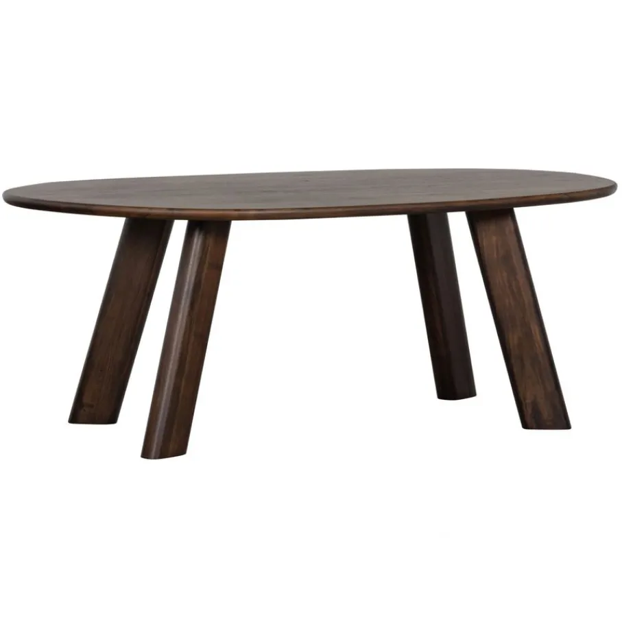 Eettafels<WOOOD Eettafel Roundly Bruin - 200x100 cm