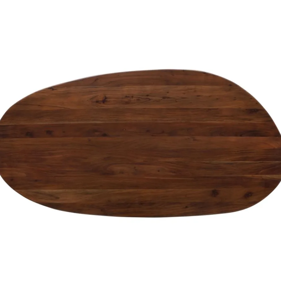 Eettafels<WOOOD Eettafel Roundly Bruin - 200x100 cm