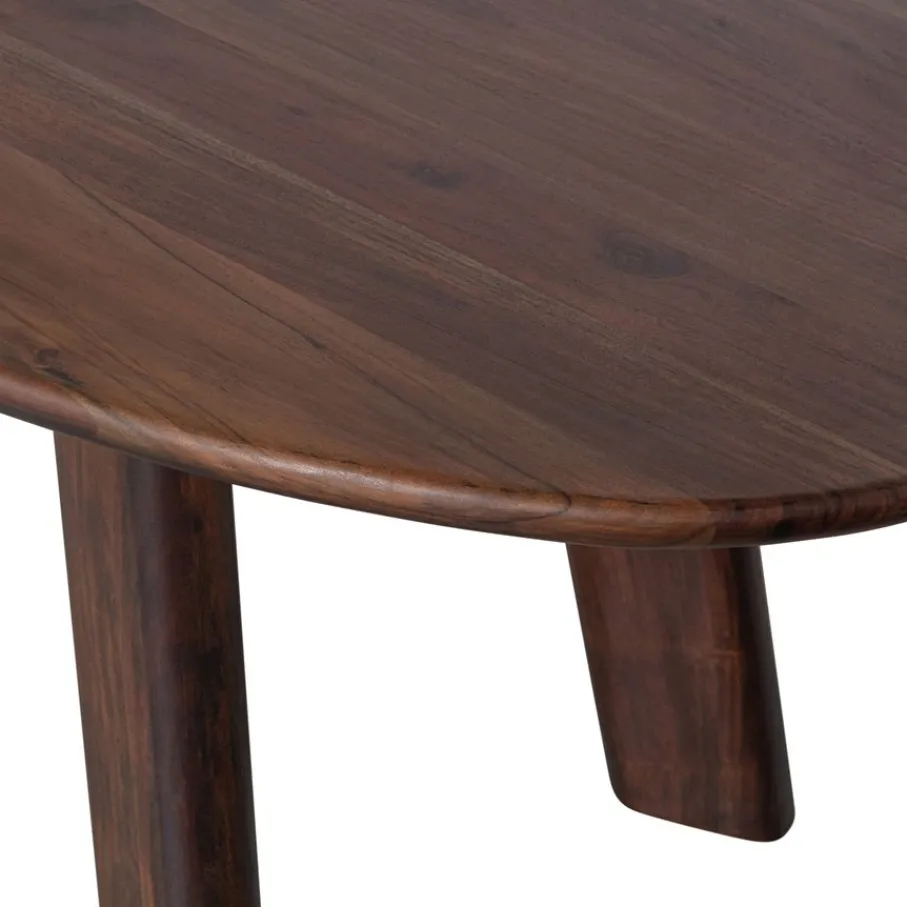 Eettafels<WOOOD Eettafel Roundly Bruin - 200x100 cm