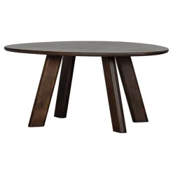 Eettafels<WOOOD Eettafel Roundly Bruin - 160x110 cm