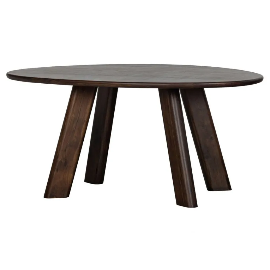 Eettafels<WOOOD Eettafel Roundly Bruin - 160x110 cm
