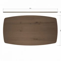 Eettafels<WOOOD Eettafel Tablo Bruin - 180x100 cm