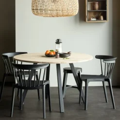 Eettafels<WOOOD Eettafel Tablo Naturel - Ø 120 cm