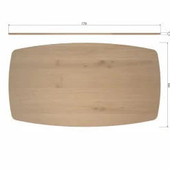 Eettafels<WOOOD Eettafel Tablo Naturel - 180x100 cm