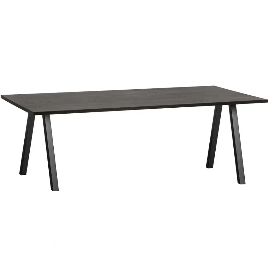 Eettafels<WOOOD Eettafel Tablo Zwart - 220x90 cm