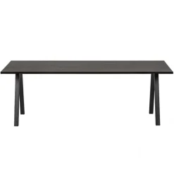 Eettafels<WOOOD Eettafel Tablo Zwart - 220x90 cm
