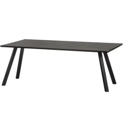 Eettafels<WOOOD Eettafel Tablo Zwart - 220x90 cm