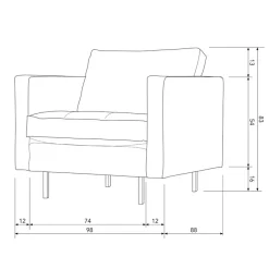 Fauteuils<WOOOD Fauteuil Rodeo Cognac