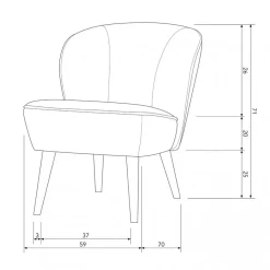 Fauteuils<WOOOD Fauteuil Sara Crème
