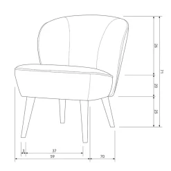 Fauteuils<WOOOD Fauteuil Sara Roze