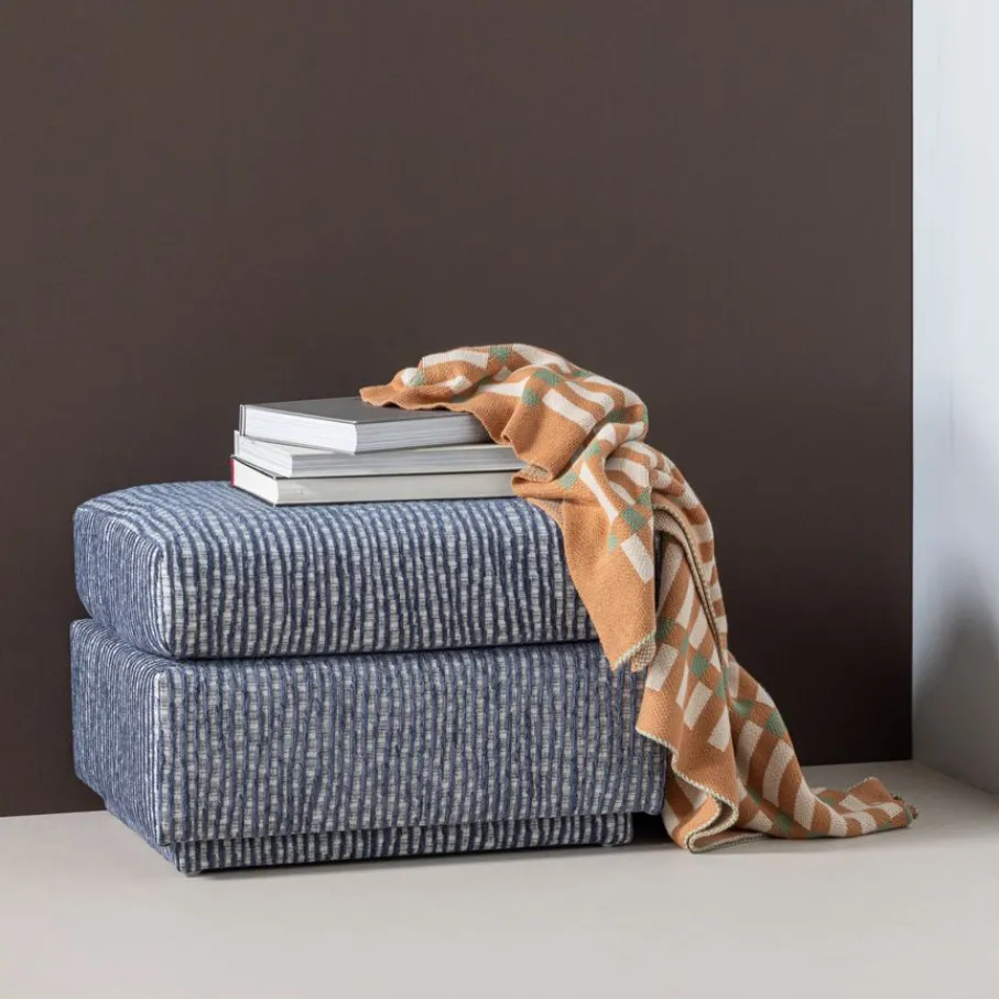 Voetenbanken|Fauteuils<WOOOD Hocker Lou Grijsblauw - 60x50 cm