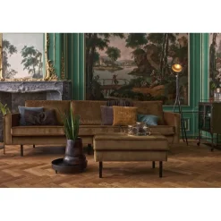 Voetenbanken|Fauteuils<WOOOD Hocker Rodeo Honinggeel - 84x54 cm