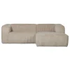 Hoekbanken<WOOOD Hoekbank Bean Rechts Beige