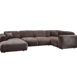 U-Banken<WOOOD Hoekbank Cloud Divan Rechts Bruin