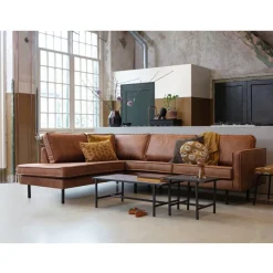 Hoekbanken<WOOOD Hoekbank Rodeo Links Cognac