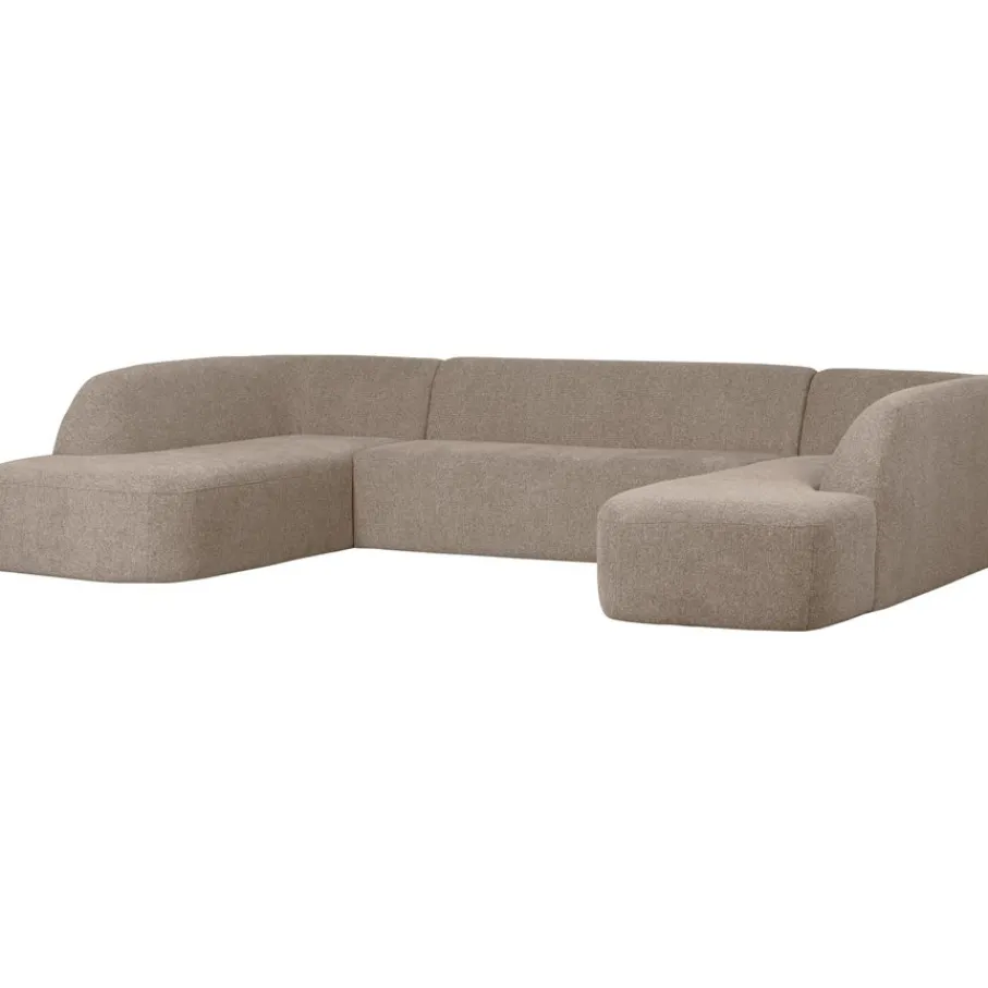 U-Banken<WOOOD Hoekbank Sloping Beige