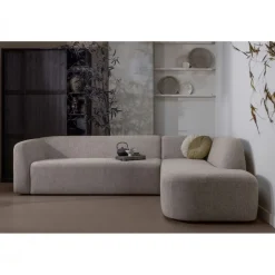 Hoekbanken<WOOOD Hoekbank Sloping Rechts Beige