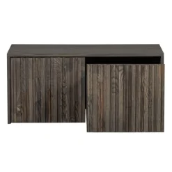 Opbergkasten<WOOOD Kistbank New Gravure Bruin - 88x50x40 cm