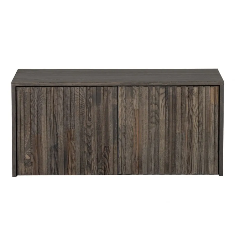 Opbergkasten<WOOOD Kistbank New Gravure Bruin - 88x50x40 cm
