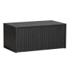 Opbergkasten<WOOOD Kistbank New Gravure Zwart - 88x50x40 cm
