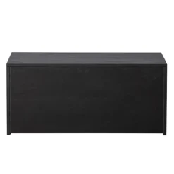 Opbergkasten<WOOOD Kistbank New Gravure Zwart - 88x50x40 cm